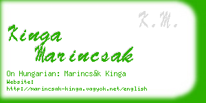 kinga marincsak business card