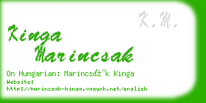 kinga marincsak business card